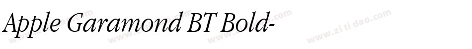 Apple Garamond BT Bold字体转换